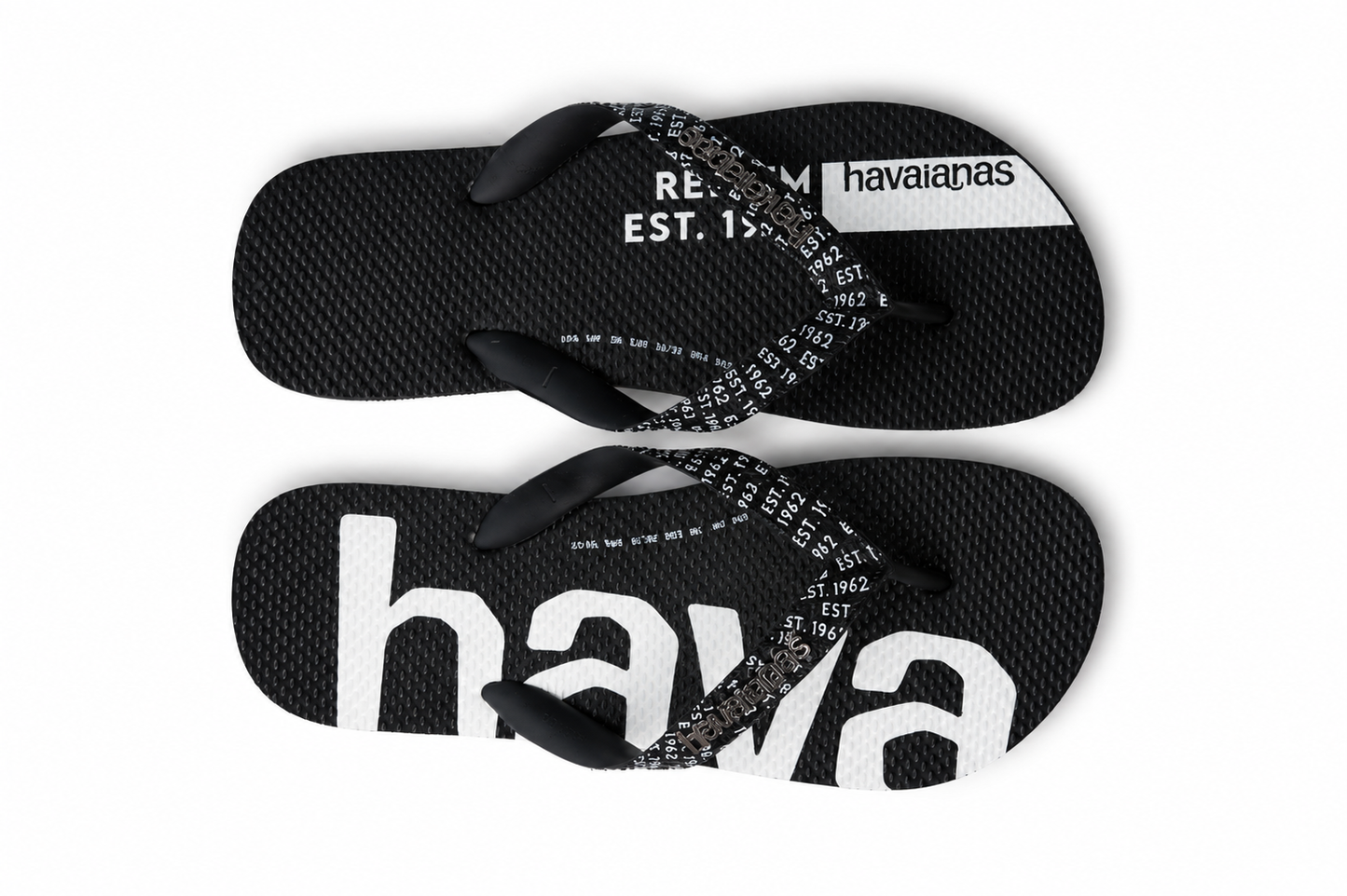 havaianas slipper black/white